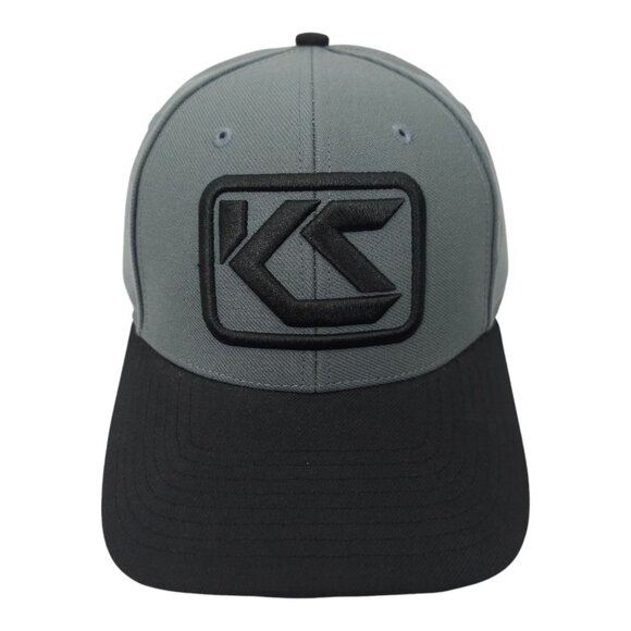 KS 3D Embroidered Strapback Cap Trucker Baseball Hat Gray Black Richardson - Picture 1 of 13